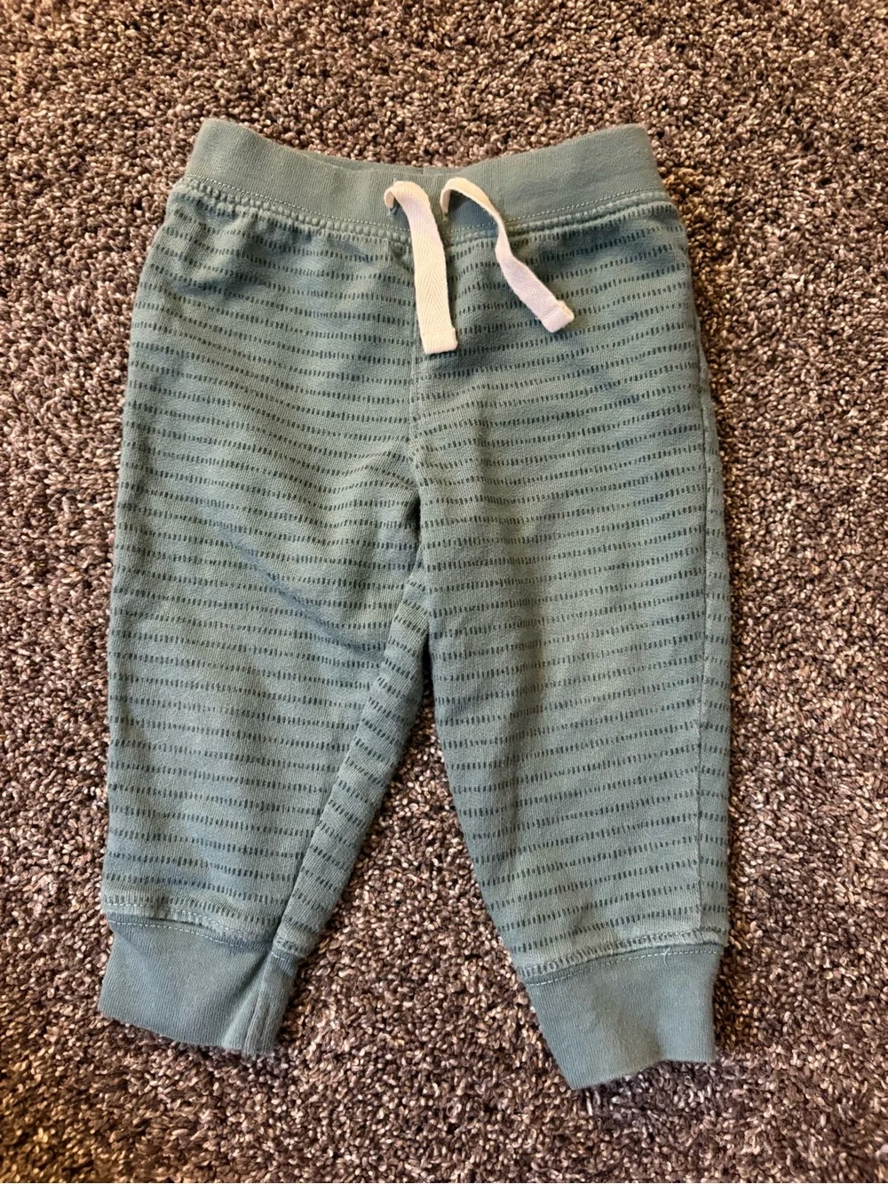 Carter's Gray Top with Green Dinosaur & Green Pants Matching Set